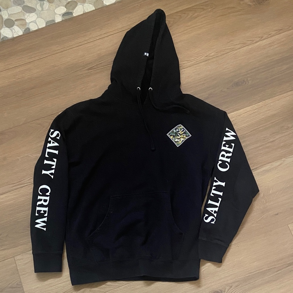 Salty Crew Black Hoodie with White Accents